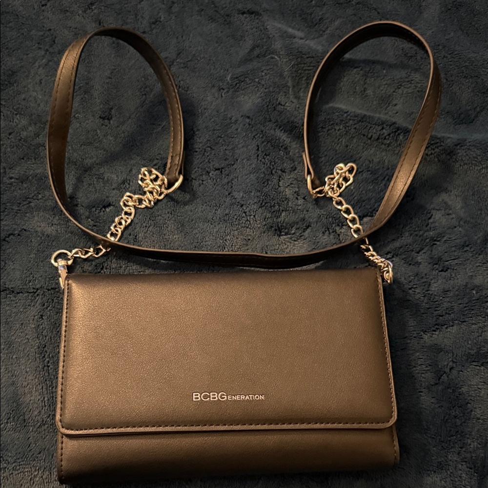 BCBGeneration black Crossbody Bag with Gold Accents